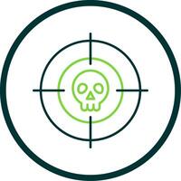 Targeted Line Circle Icon vector