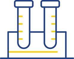 Test Tubes Line Two Color Icon vector