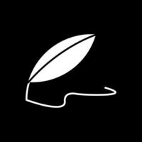 Quill Glyph Inverted Icon vector