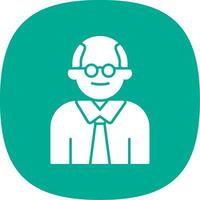 Judge Glyph Curve Icon vector