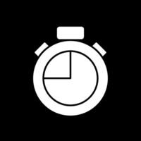 Stopwatch Glyph Inverted Icon vector