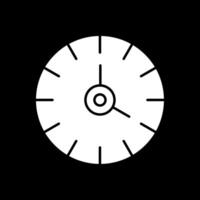 Clock Glyph Inverted Icon vector