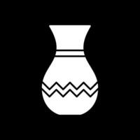 Vase Glyph Inverted Icon vector