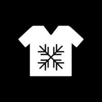 Tshirt Glyph Inverted Icon vector
