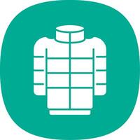 Puffer Coat Glyph Curve Icon vector