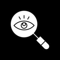 Observation Glyph Inverted Icon vector