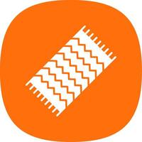 Beach Towel Glyph Curve Icon vector