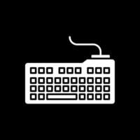 icono de glifo de teclado invertido vector