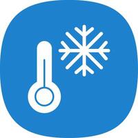 Cold Glyph Curve Icon vector