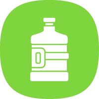 Water Flask Glyph Curve Icon vector