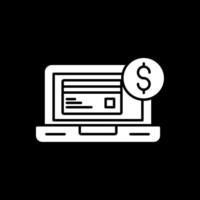 Payment Method Glyph Inverted Icon vector