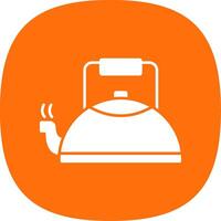 Kettle Glyph Curve Icon vector