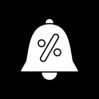 Bell Glyph Inverted Icon vector