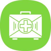 First Aid Kit Glyph Curve Icon vector