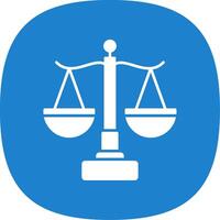 Law Glyph Curve Icon vector