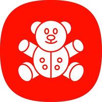 Bear Glyph Curve Icon vector