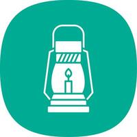 Gas Lamp Glyph Curve Icon vector