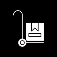 Trolley Glyph Inverted Icon vector