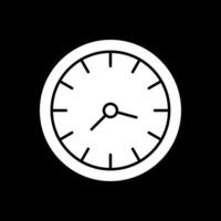 Clock Glyph Inverted Icon vector