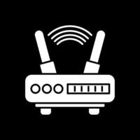 Wifi Glyph Inverted Icon vector