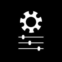 Gear Glyph Inverted Icon vector