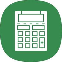 Calculator Glyph Curve Icon vector