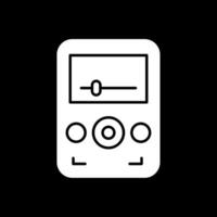 Audio Player Glyph Inverted Icon vector