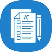 Exam Glyph Curve Icon vector