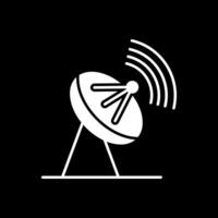 Parabolic Dishes Glyph Inverted Icon vector