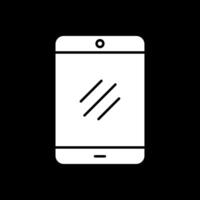 Smartphone Glyph Inverted Icon vector