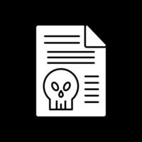 Document Glyph Inverted Icon vector