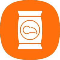 Crisps Glyph Curve Icon vector