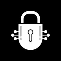 Lock Glyph Inverted Icon vector