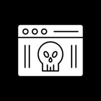 Webpage Glyph Inverted Icon vector