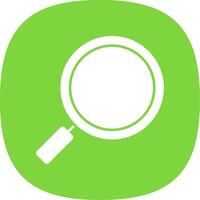 Search Glyph Curve Icon vector