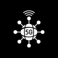 Connection Glyph Inverted Icon vector