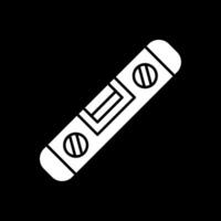 Spirit Level Glyph Inverted Icon vector