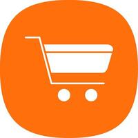 Cart Glyph Curve Icon vector