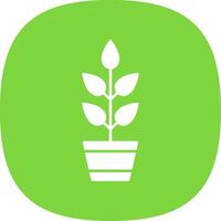 Plant Glyph Curve Icon vector
