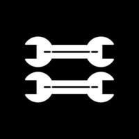 Wrench Glyph Inverted Icon vector