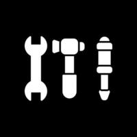 Tools Glyph Inverted Icon vector