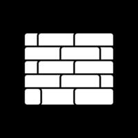 Brickwall Glyph Inverted Icon vector