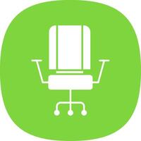 Chair Glyph Curve Icon vector