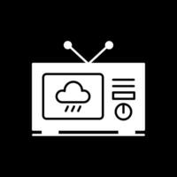 Weather News Glyph Inverted Icon vector