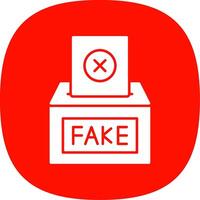 Fake Glyph Curve Icon vector