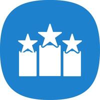 Rank Glyph Curve Icon vector