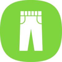 Trousers Glyph Curve Icon vector