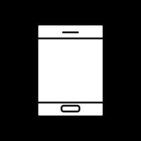 Cellphone Glyph Inverted Icon vector