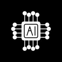 AI Glyph Inverted Icon vector