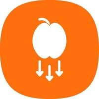 Gravity Glyph Curve Icon vector